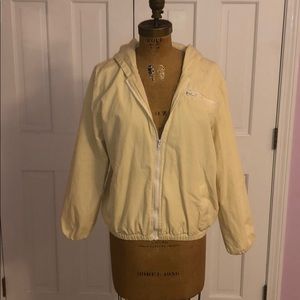 never worn light yellow zip up jacket